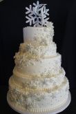 Торт свадебный зимний