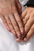 Свадебное кольцо на левой руке