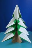 Объемная елка из бумаги оригами