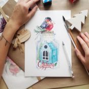Открытки акварелью