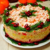 Салат рождественский венок