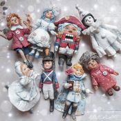 Новогодние игрушки из ваты