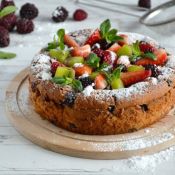 Торт с яблоками и творогом