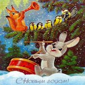 Заяц ссср открытка