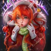 Новогодний эльф арт