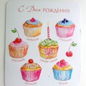 Открытки с пирожными