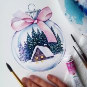 Скетчинг рождество