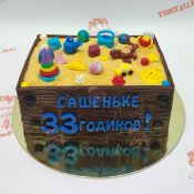 Торт песочница