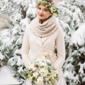 Зимнее свадебное платье