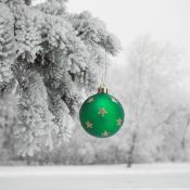 Новогодние шары зеленые