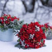 Зимний новогодний букет