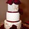 Торт бордовый свадебный
