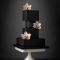 Торт свадебный черно белый