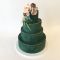 Торт свадебный в зеленых тонах