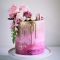 Торт в розовых тонах