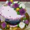 Украшение торта хризантемами