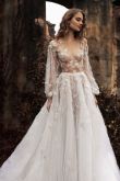 Платье свадебное с пышными рукавами