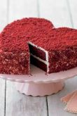 Красный бархат торт в виде сердца