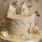 Торт в бежевом цвете свадебный