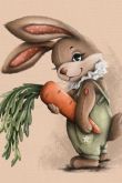 Новогодний кролик арт