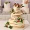 Современный свадебный торт двухъярусный