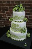 Свадебный торт с зеленым цветом