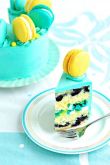Желто голубой торт