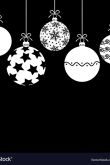 Черно белые новогодние шары