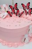 Торт с шарами и бабочками