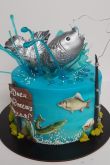 Вафельная картинка для рыбака на торт
