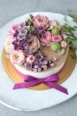 Декор торта цветами
