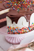 Торт с мороженым внутри