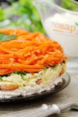 Праздничный салат с корейской морковкой