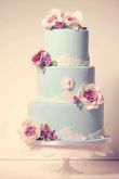 Голубой свадебный торт