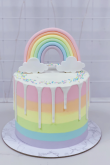 Торт снаружи разноцветный