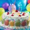 Открытка с днем рождения торт со свечами