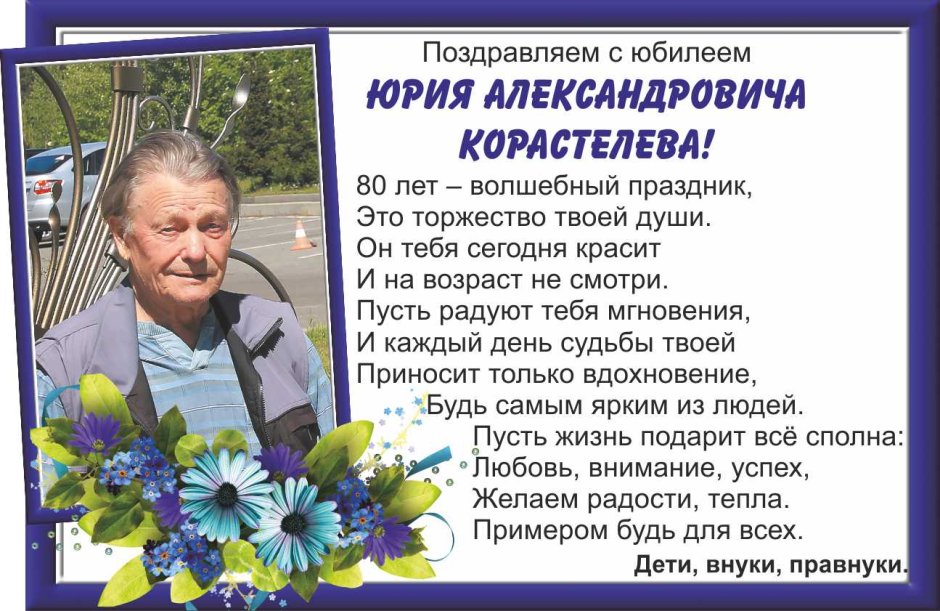 Поздравления с днём рождения Юрию