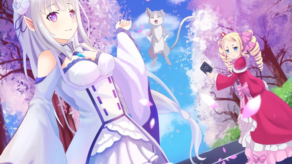 Re Zero Беатрис и Эмилия