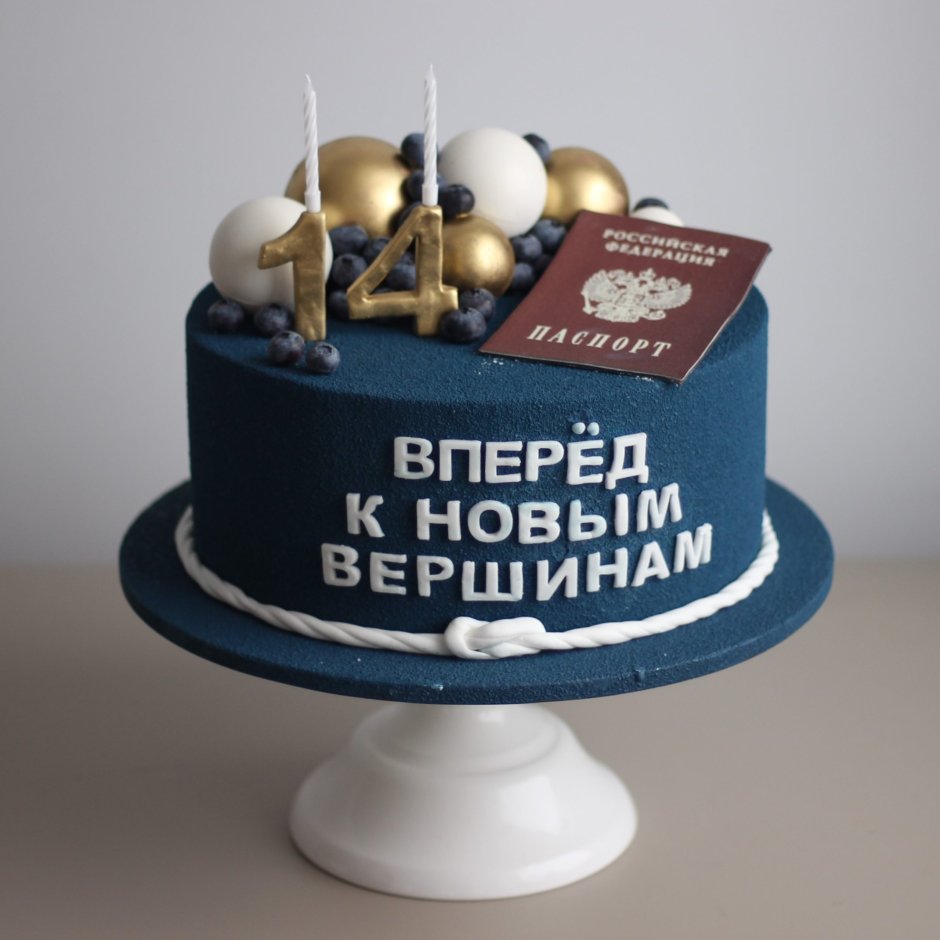 Торт на 14 лет с паспортом