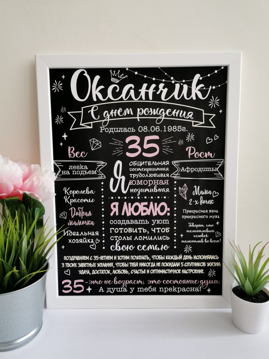 Метрика с днем рождения