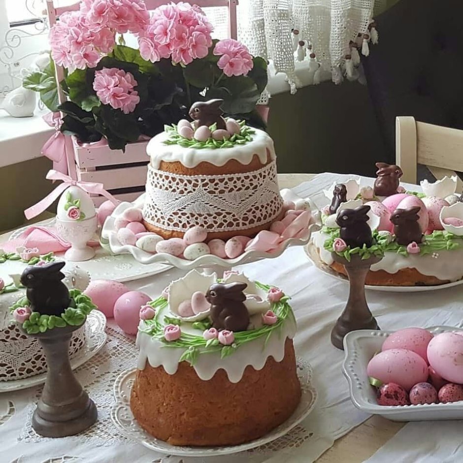 Стильное украшение куличей