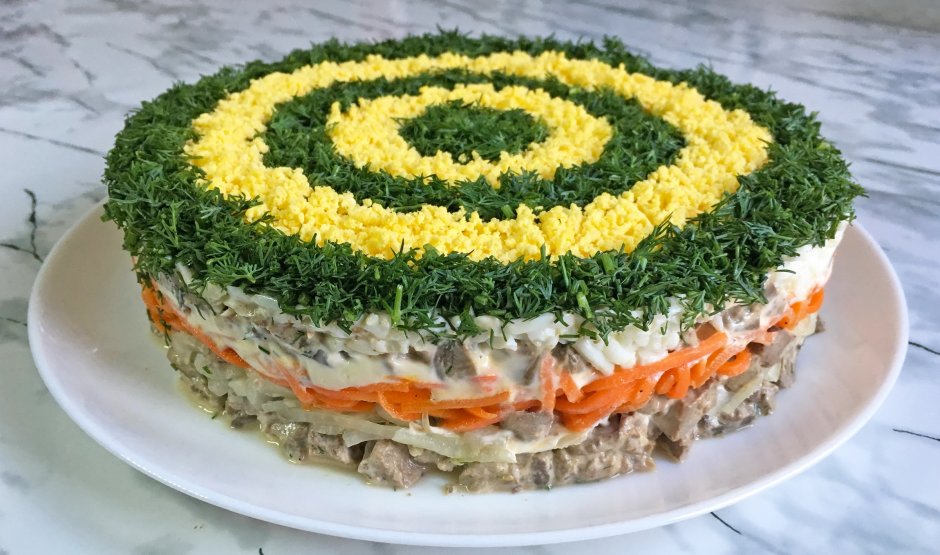 Легкий слоеный салат