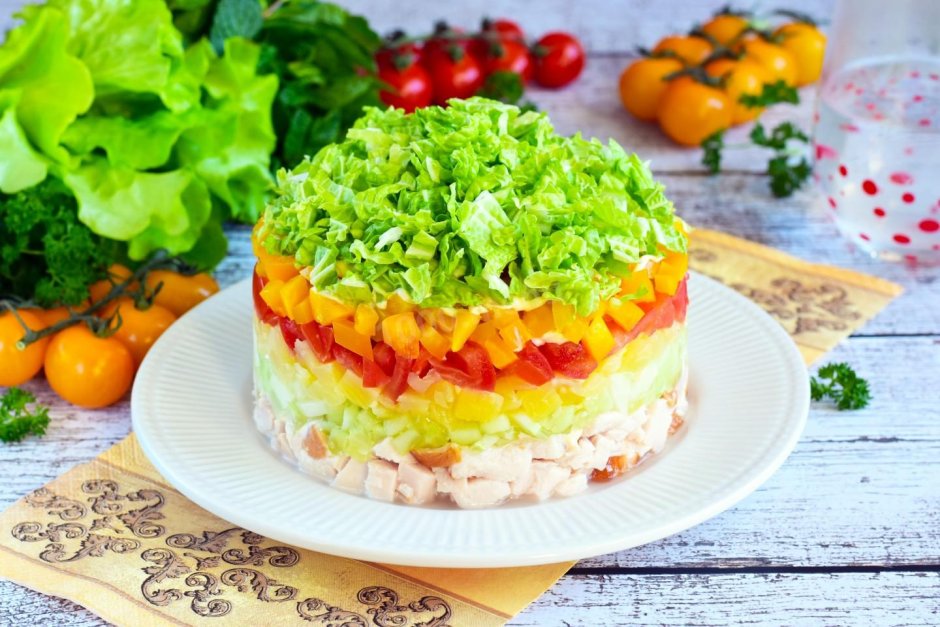 Салат Снежная Королева с крабовыми палочками
