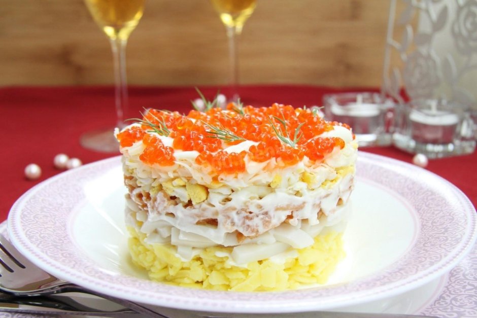 Салат на праздничный стол очень вкусный