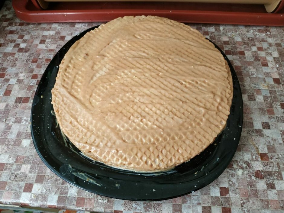 Торт из вафельных коржей со сгущенкой