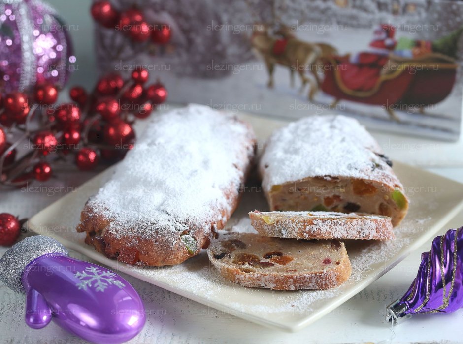 Рождественский кекс штоллен
