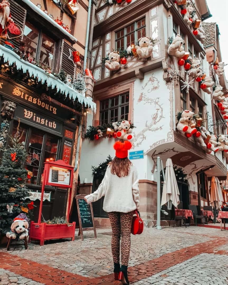 Страсбург Франция Рождество