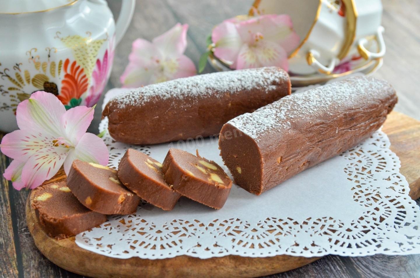 Шоколадная колбаса рецепт со сгущенкой и маслом