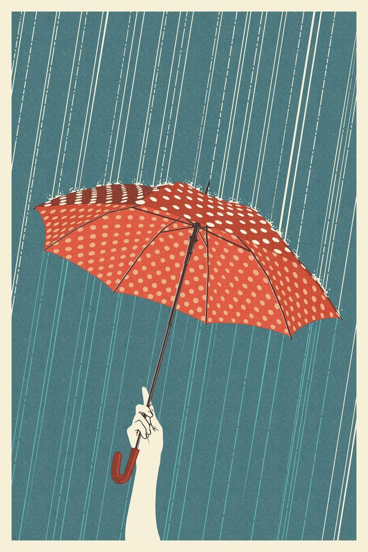 Постер зонтики