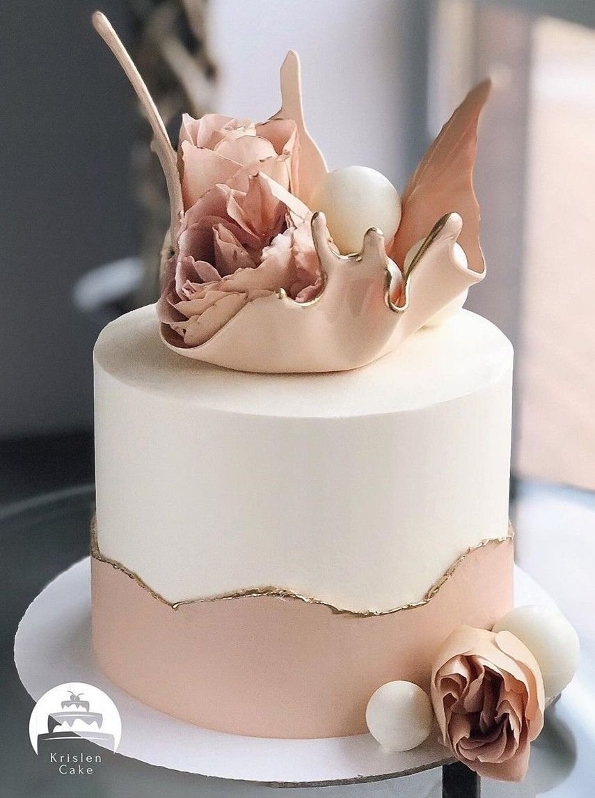 Свадебный торт под мрамор
